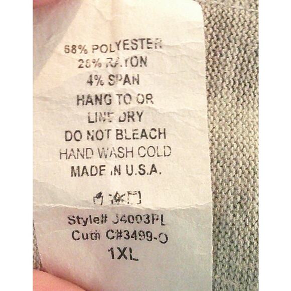 Rae Mode Gray Leopard Open Cardigan Women's 1X - Picture 5 of 5